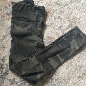 Athleta Camouflage Leggings - Black and Green
